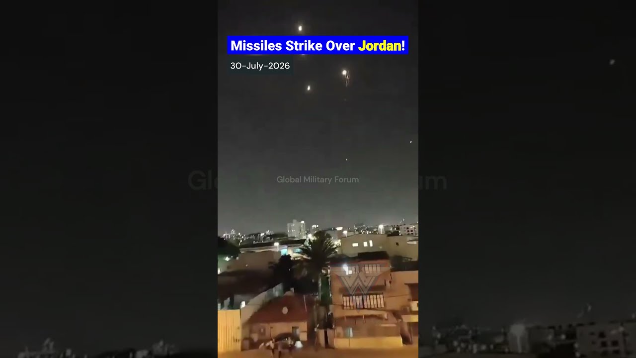 Iranian Missile Salvo Attack Jordan Air Defense
