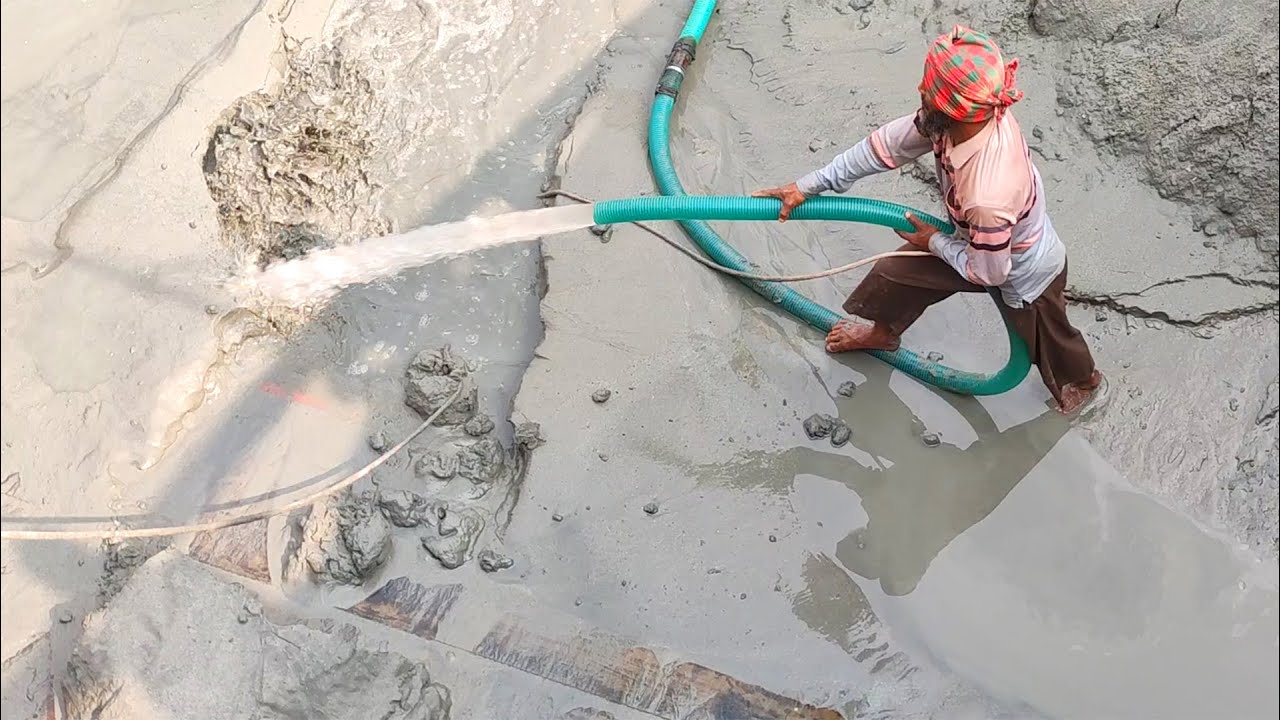 Incredible Raw Power: Man vs. Tons of Sand with a Water Hose | A Day on the Barge