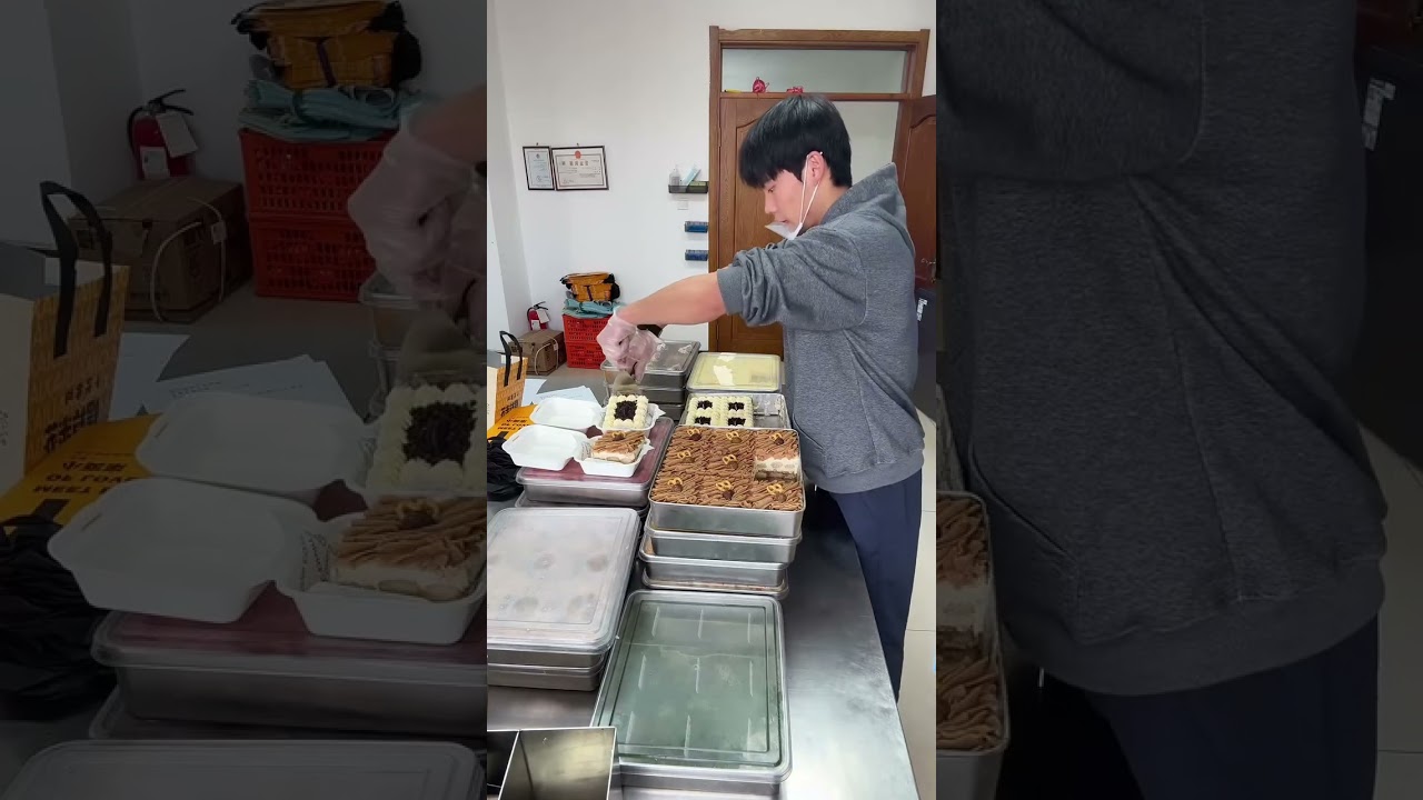 00後小姐姐創業擺攤賣提拉米蘇，每天排隊好多人🍰🤗20251014-1 #dessert #cake #food #fruit #chocolate #cheese #stall