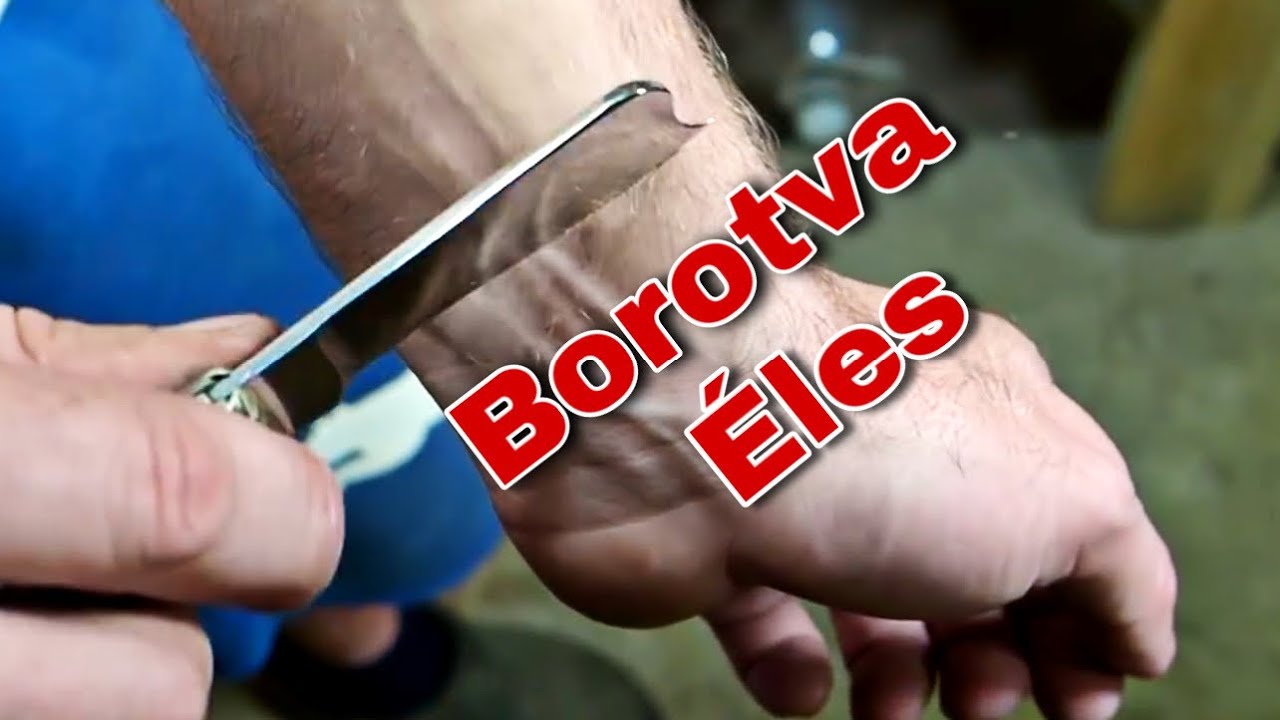 Rozsdás bicskából borotva éleset