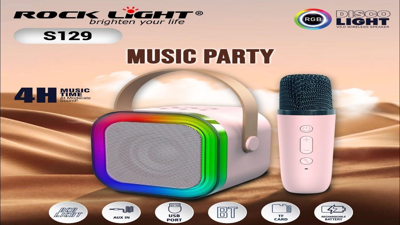 AUDIO TEST AND ALL LIGHT EFFECTS OF ROCK LIGHT S129 SPEAKER 🔊 . USE EARPHONE/HEADPHONES 🎧.