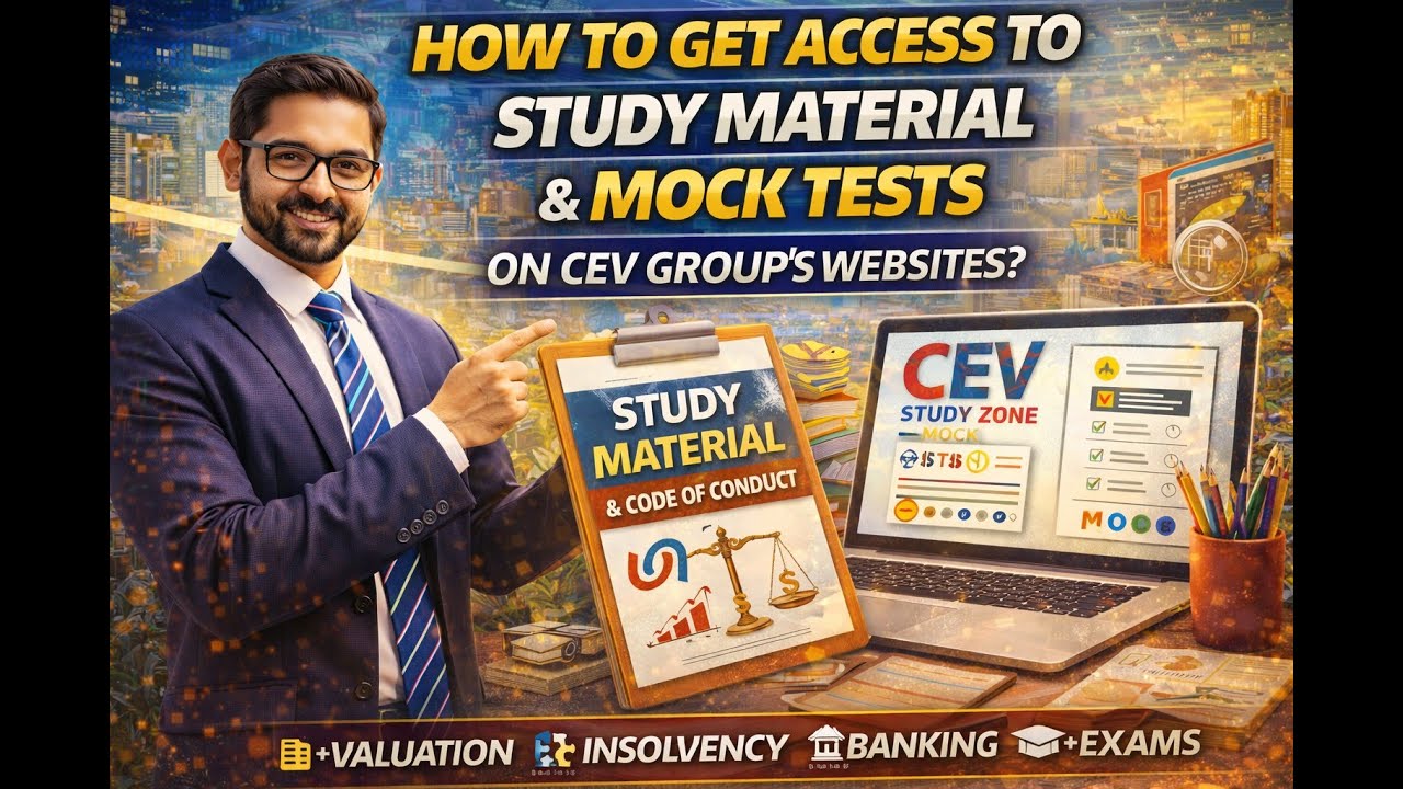 HOW TO GET ACCESS TO STUDY MATERIAL & MOCK TESTS ON CEV GROUP'S WEBSITES ?  BY THE BEST RVO IN INDIA