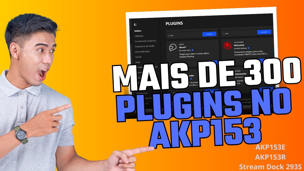 300 Plugins na loja do AJAZZ AKP153 - AKP153R - AKP153E - Stream Dock 293s
