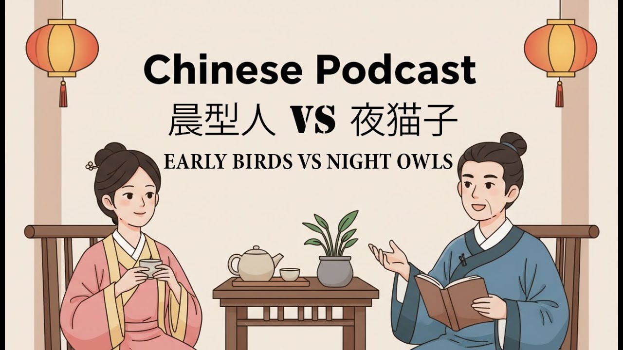 HSK 1-3 | Chinese Conversation | Early Birds vs  Night Owls | 中文日常会话