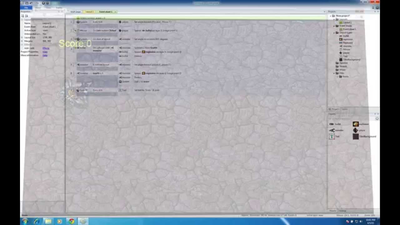 1st tutorial in Construct 2