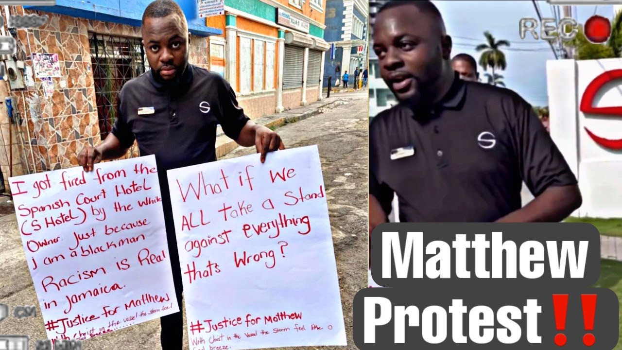 Matthew Rodney protest infront Spanish Court Hotel!!