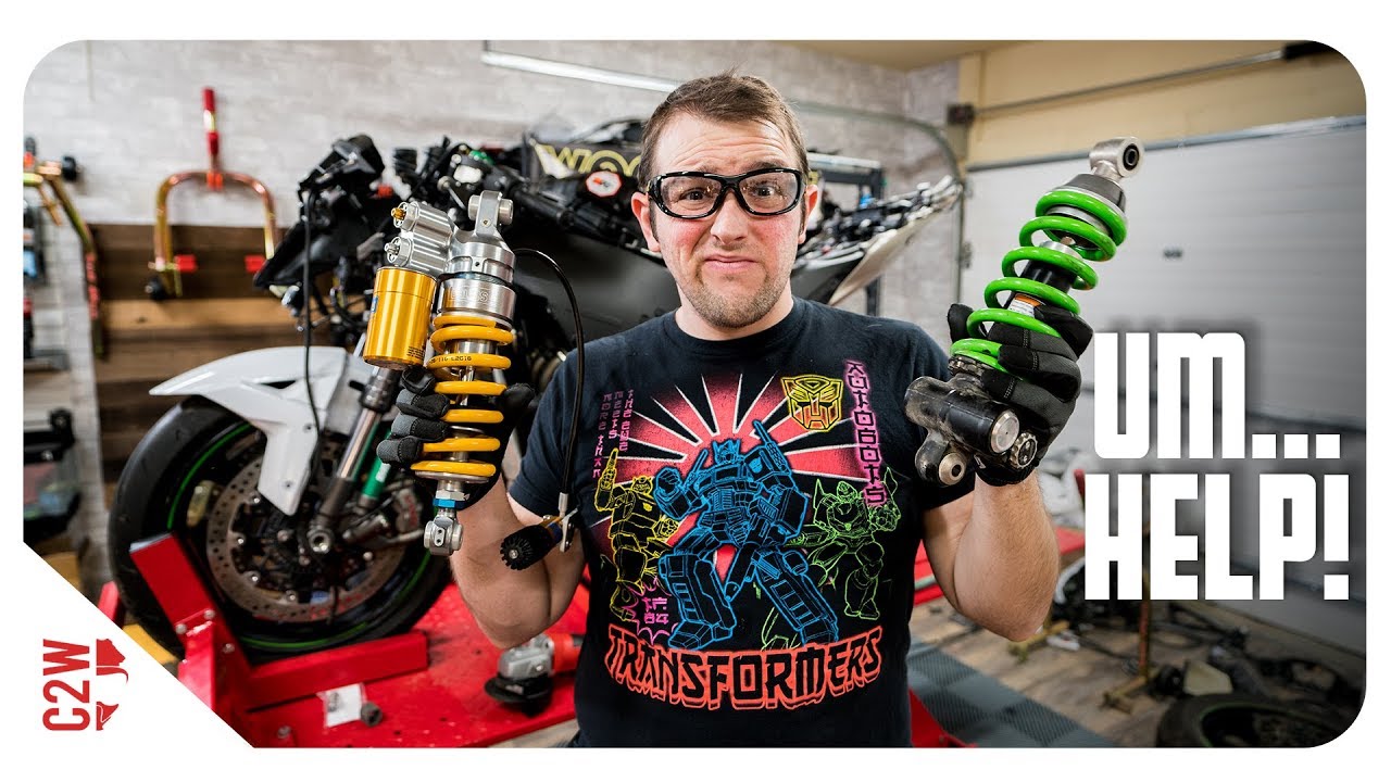 NOWY amortyzator OHLINS w ZX10...robiłem to sam! [Odbudowa rozbitego motocykla - S2 - Ep 13 - Nin...