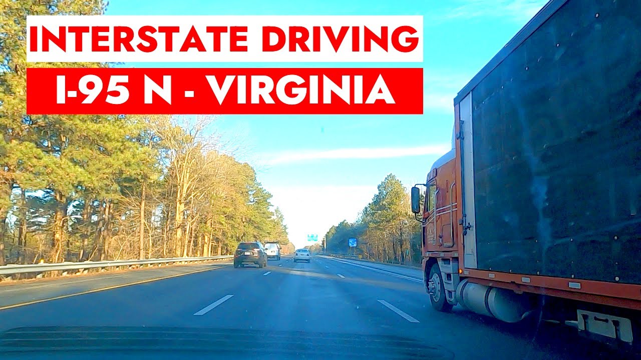 🚕🇺🇸Interstate Driving on I 95 North from Richmond to Fredericksburg, Virginia, USA