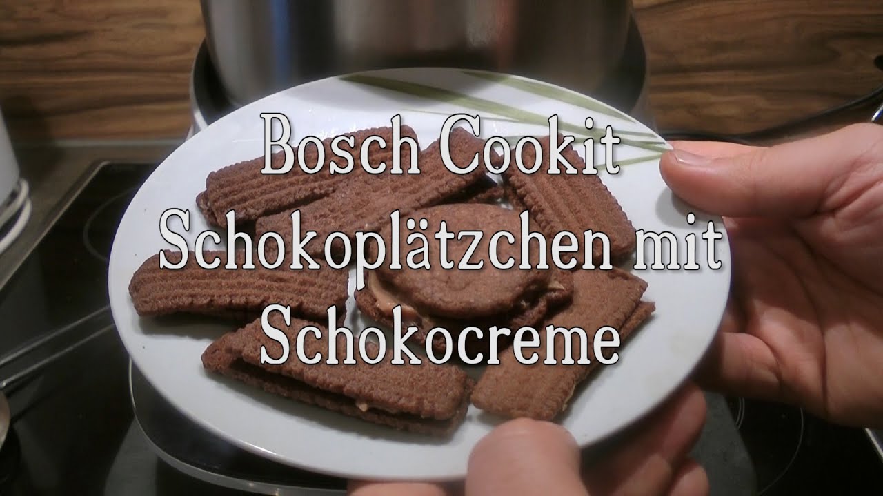 Schokoplätzchen mit Schokocreme im Bosch Cookit