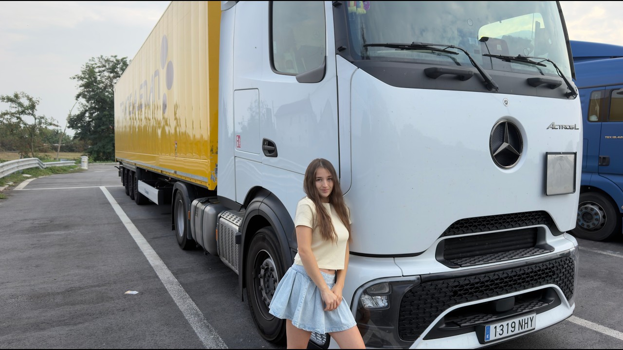 A Day in the Life of a 24-Year-Old Female Truck Driver | Trips Across Europe