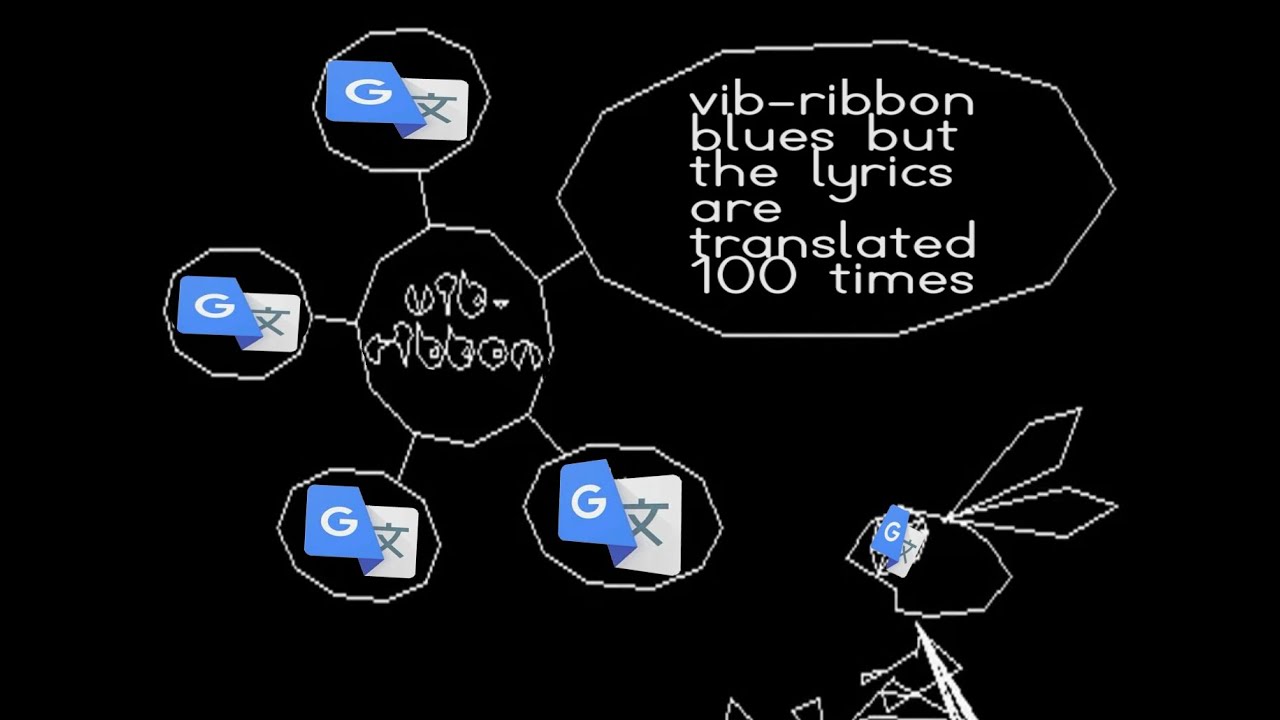 [MOST VIEWED VIDEO] vib-ribbon blues, but the lyrics are translated 100 times