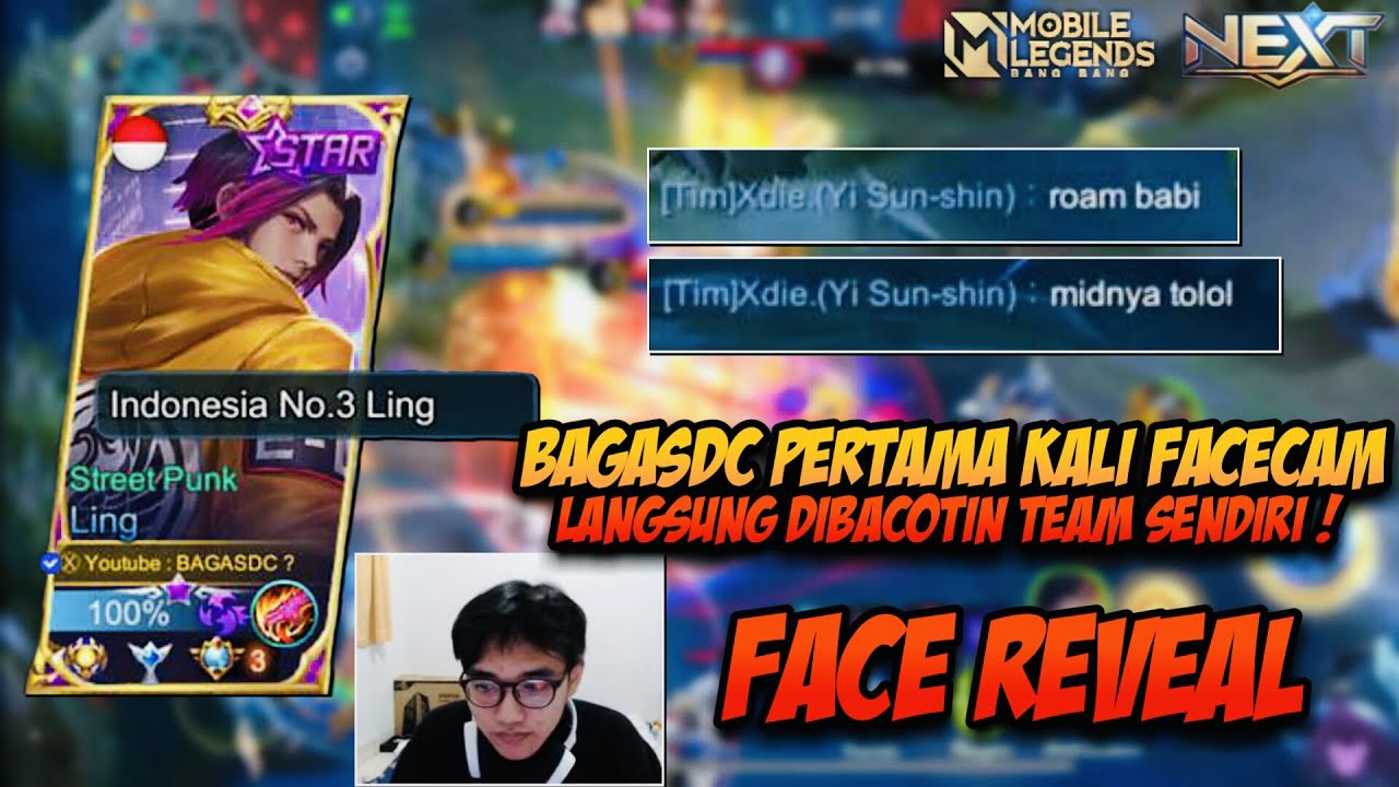 FACECAM PERTAMA KALI KETEMU TEAM BACOT ! FACE REVEAL BAGASDC ! MOBILE LEGENDS