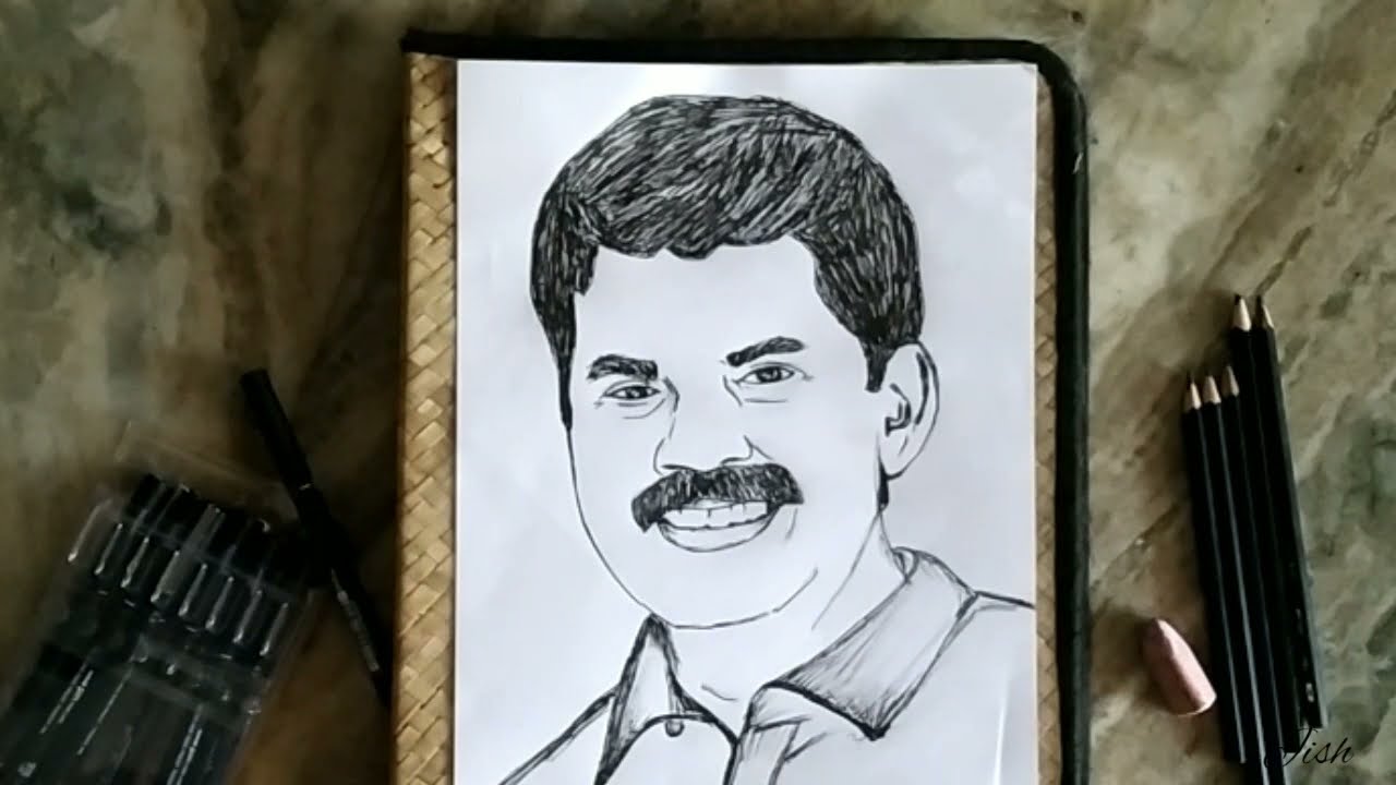 Adv. P V Sreenijan  🚩| Requested Pen Drawing #KeralaElection2021 #LDF