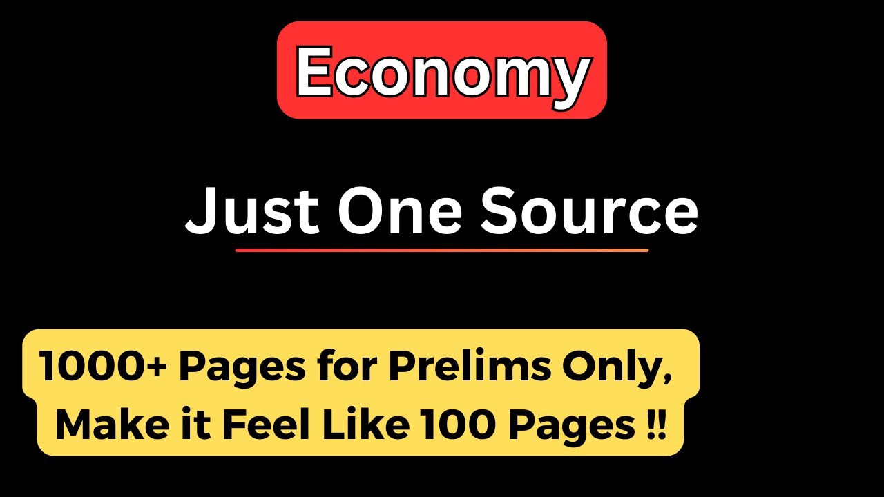 How to Cover entire Economy for UPSC CSE .