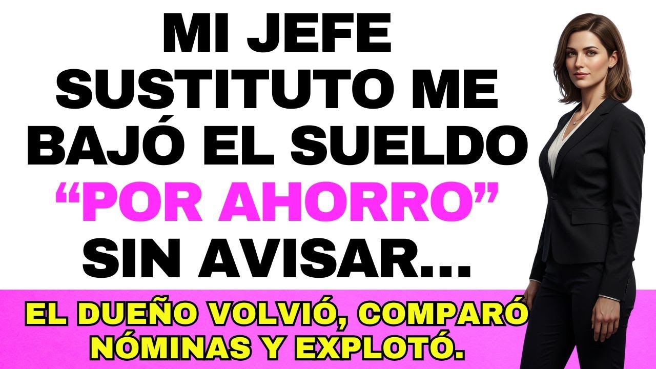 Mi jefe sustituto recortó mi sueldo “por ahorro”; cuando volvió el dueño, comparó nóminas y explotó.