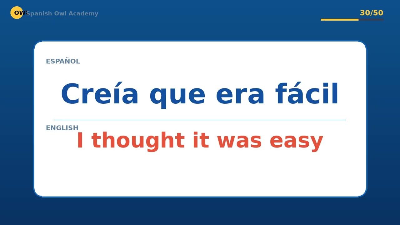 Learn Spanish Imperfect - Complete Vocabulary Lesson 🇪🇸 | Spanish Owl Academy