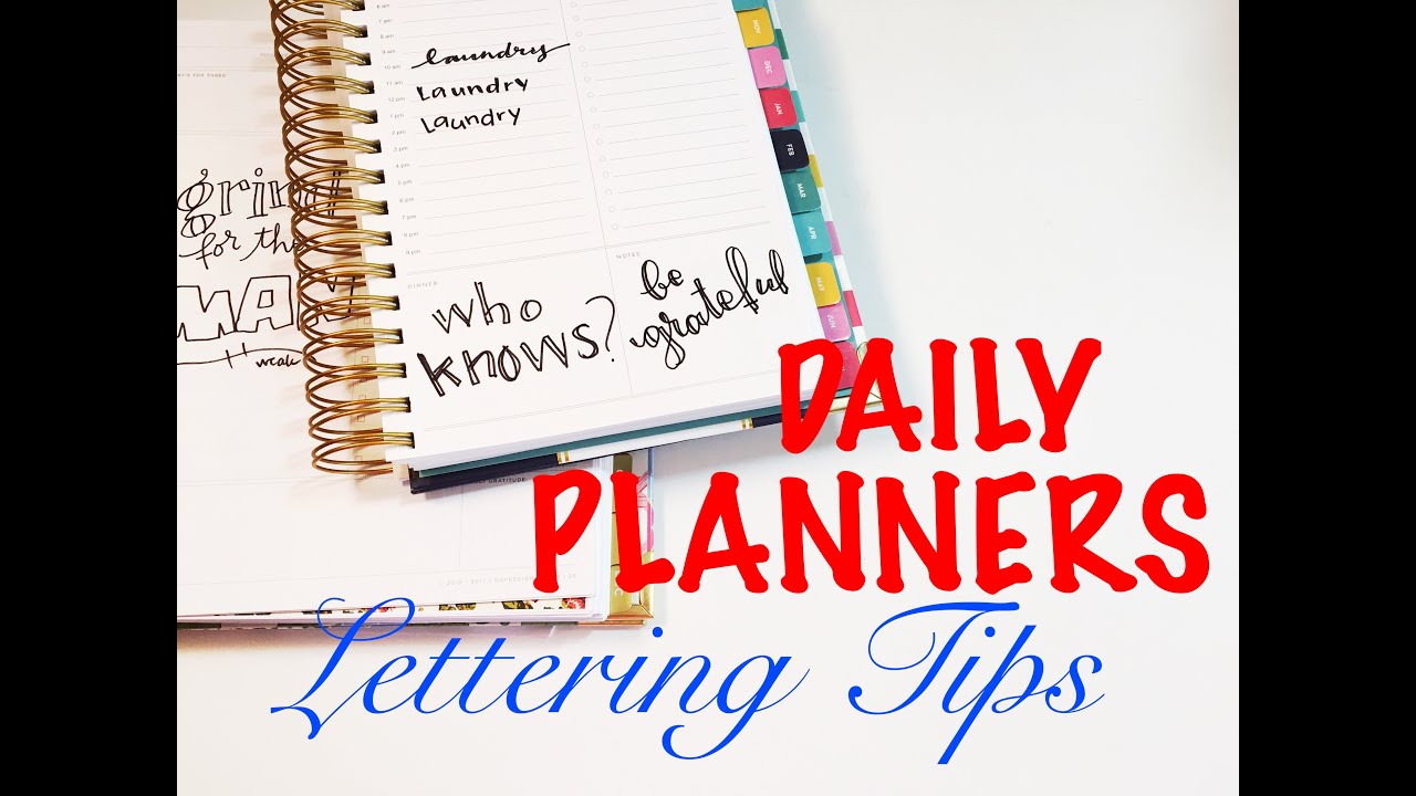 Planner Lettering Tips | Daily Planners (Emily Ley, Day Designer)