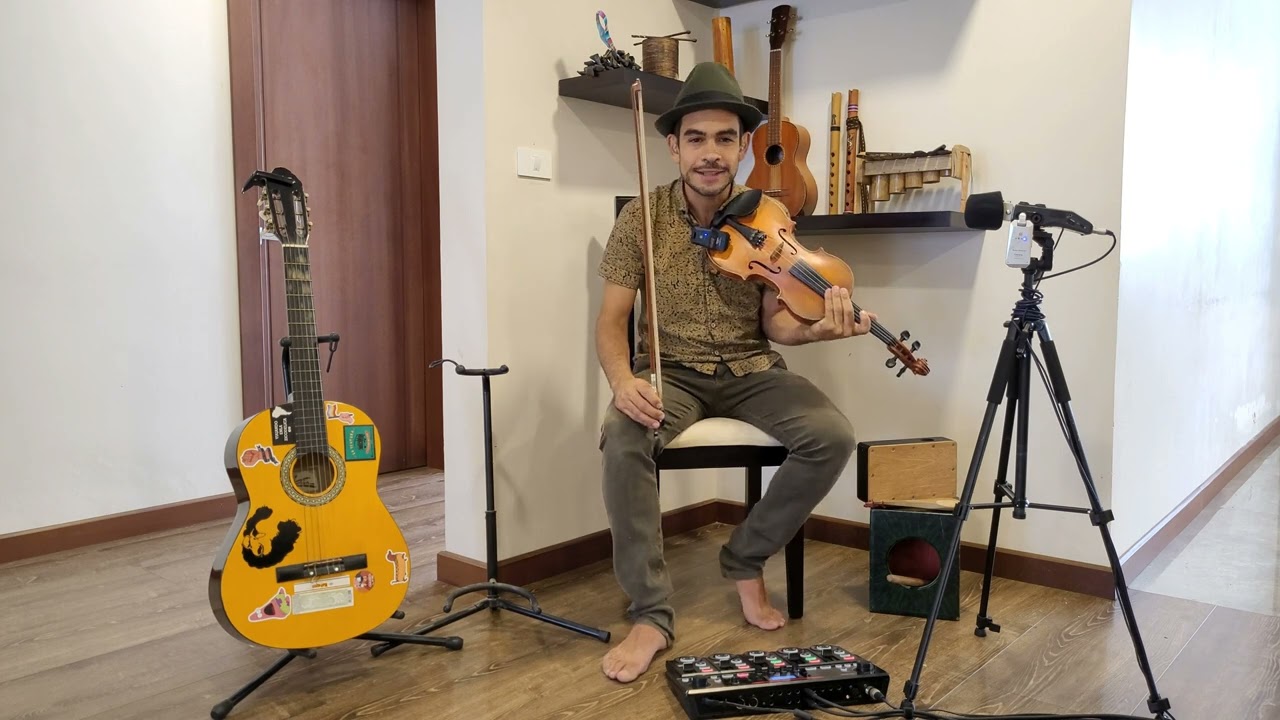 TUTORIAL como tocar ÑUCALLACTA Sanjuanito Ecuatoriano en Looper Boss rc-505 mk2 en ESPAÑOL Violín