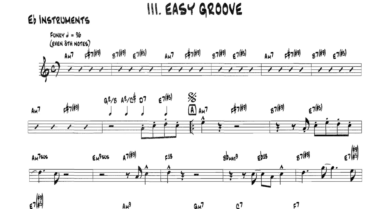 III. EASY GROOVE  Bob Mintzer: 14 Blues & Funk Etudes - For Eb