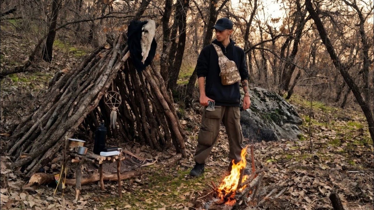 I Built My Own Shelter with Just a Small Daypack!