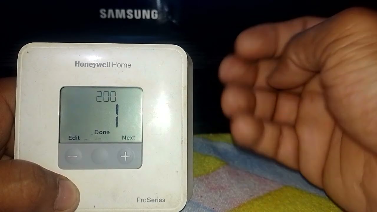 configuración termostato Honeywell Pro series en modo calefacción