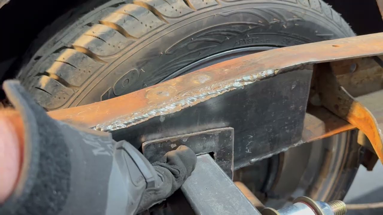 Beefed up shock support bar on the 46 Chevy truck 