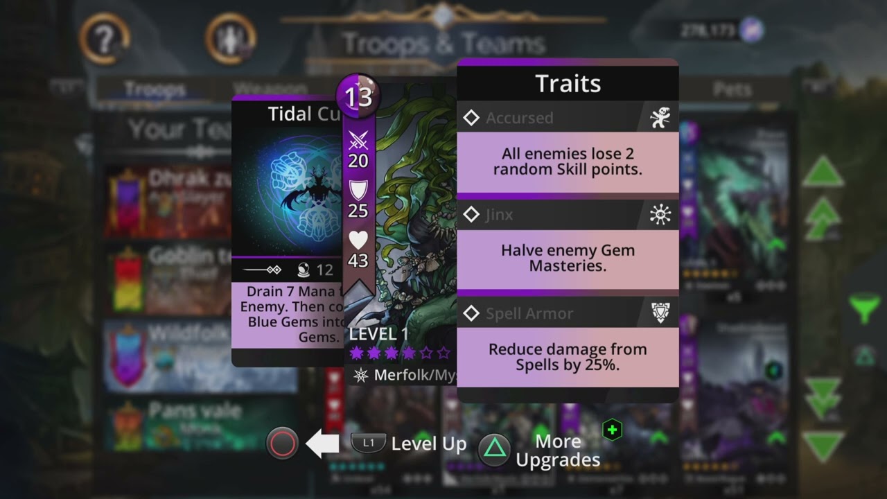 Gems of War weekly troop #37 Sea Hag For 9/12/23.