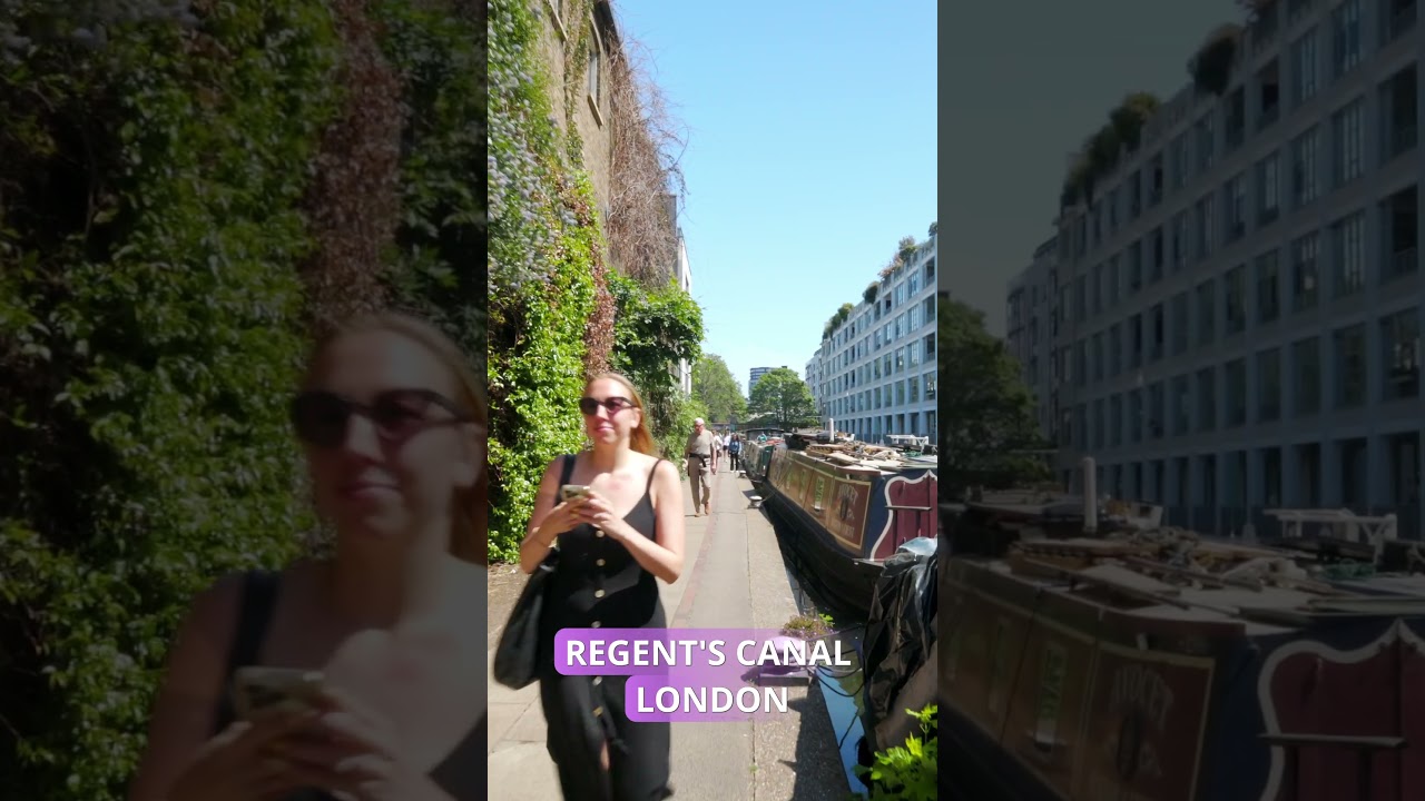 🇬🇧 London's Secret Waterways: Canal Life REGENT'S CANAL #travel #europe #london #tourist