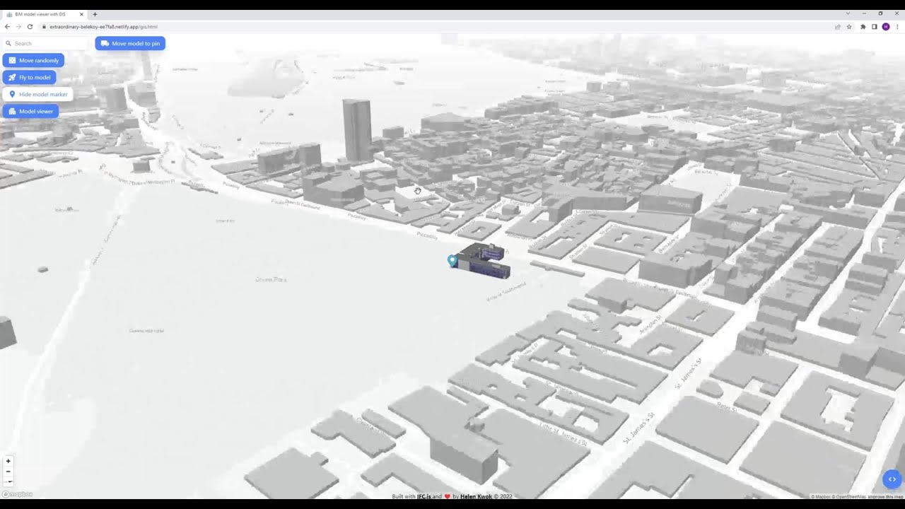 BIM-GIS Viewer Using IFC.js and Mapbox