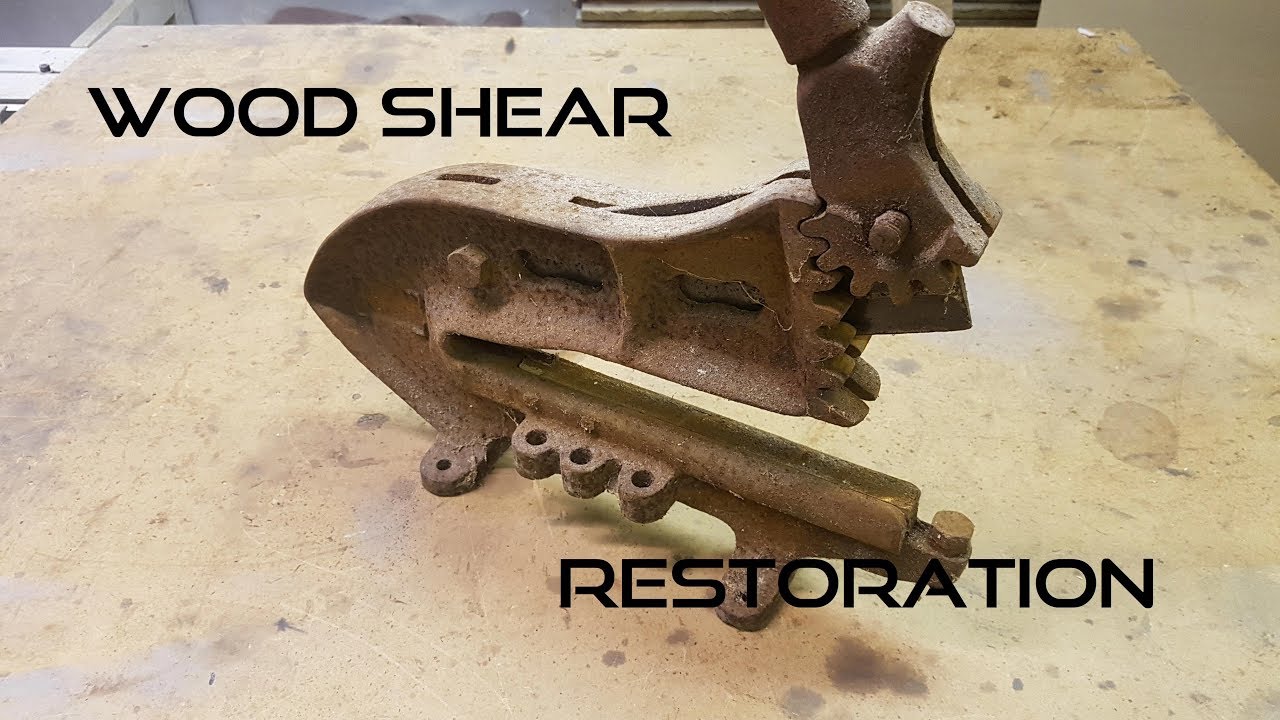Old Rusty Wood Shear Restoration, Wood Guillotine