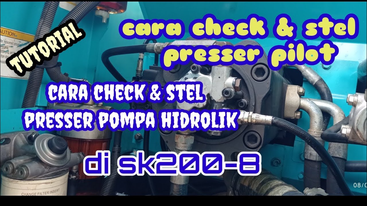 cara cek dan stel presser pilot. cara cek dan stel presser pompa hidrolik. sk200-8 @JeryMechanics