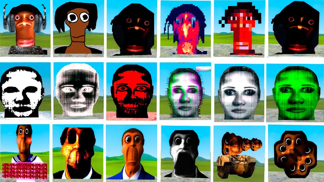 JUANDALE PRINGLE FAMILY & OBUNGA NEXTBOTS FAMILY & SELENE DELGADO NEXTBOTS Chase me in Garry's Mod