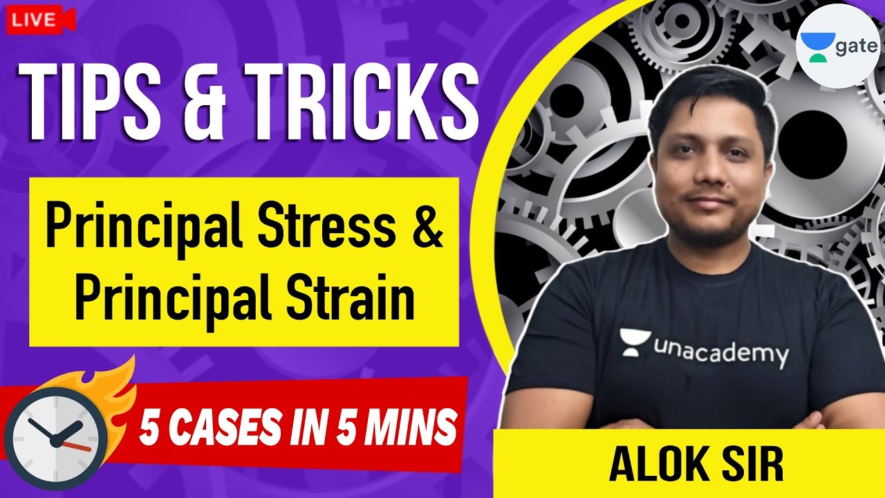 Stress & Principal Strain 5 Cases in 5 min | Engineering Mechanics| Short tricks | GATE 2021