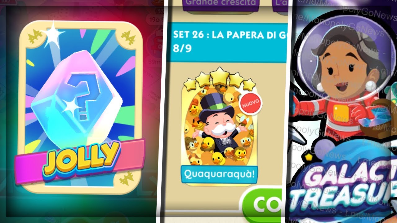 X1000 10 minuti + ADESIVO JOLLY + Tesori Galattici | Monopoly GO! ITA