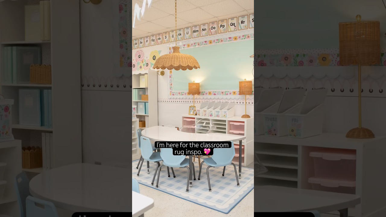 I will travel far and wide for a classroom rug from Schoolgirl Style. Those iconic designs are 💖.