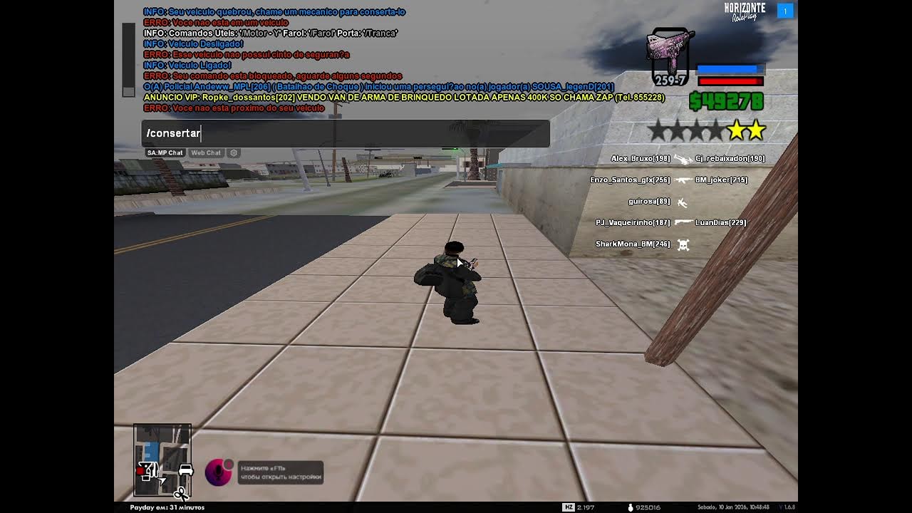 LIVE ON NO HORIZONTE RP FAZENDO AÇAO
