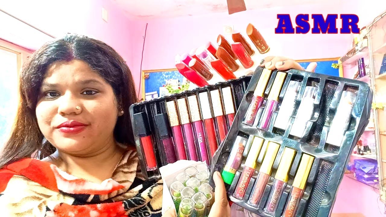 ASMR Lipstick Application|| Tapping Mouth sound Whispering for sleeping