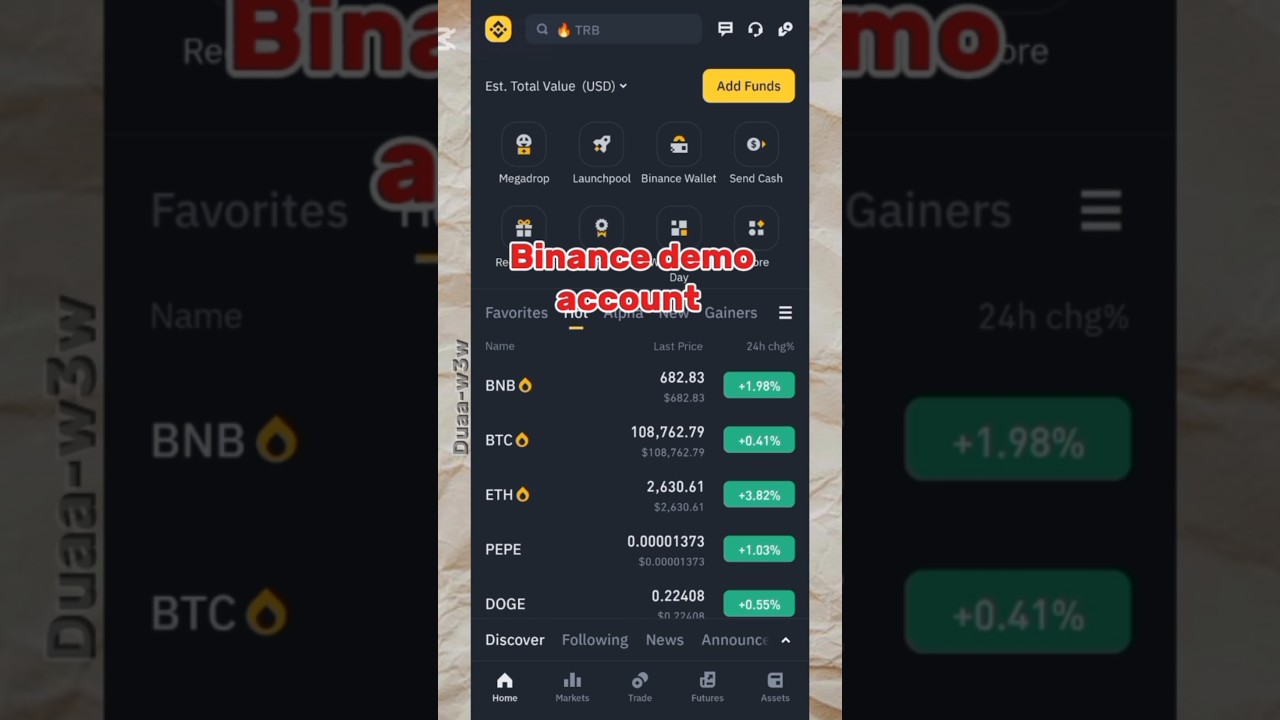 Binance demo account Binance mock account|Earning from binance without money Howto open demo account