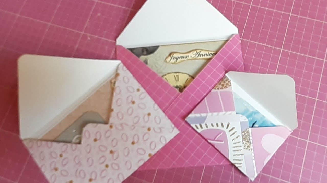 Tuto Enveloppe scrapbooking sans décalage.