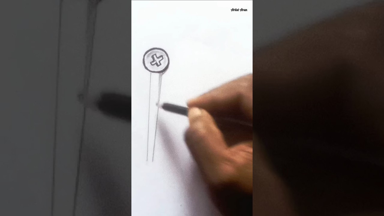 Easy draw Screw..#screw #drawing #easydrawing #art #3d