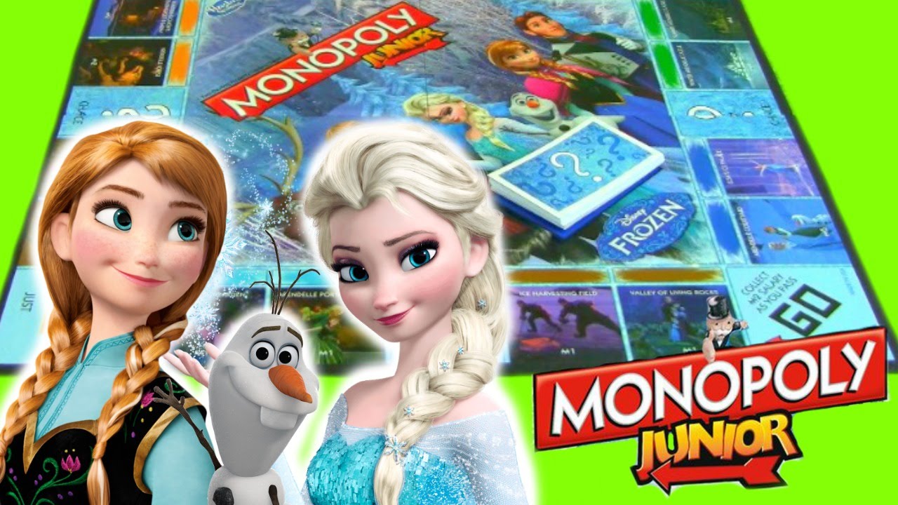 FROZEN Monopoly Junior FAMILY GAME NIGHT!  Kids Board Game Unboxing & Toy Review Disney Frozen
