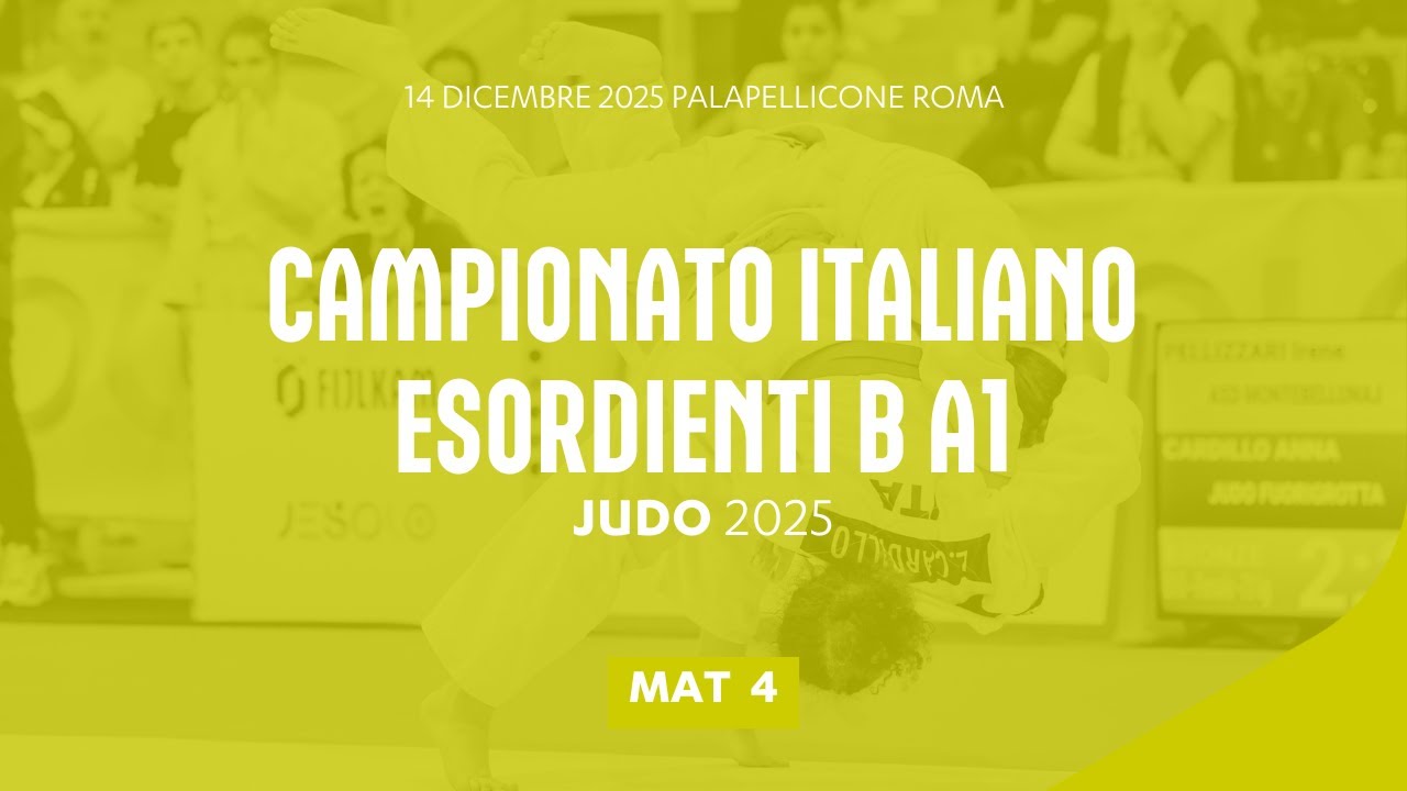 🥋 Judo 👉 Campionato Italiano Esordienti B A1 2025 🟢 Tatami4