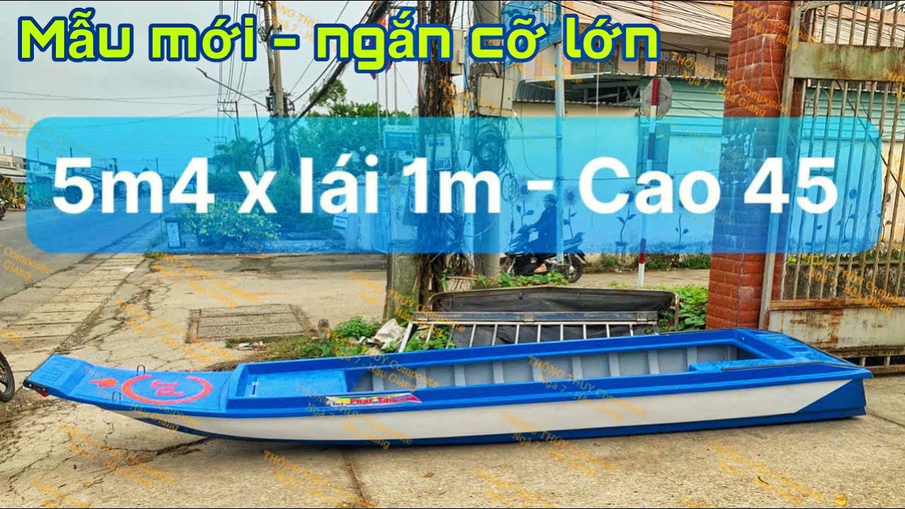 Vỏ lãi 5m4 lái 1m - nhỏ a có vỏ 👍 - vỏ lãi biển 6m9 lái 1m40