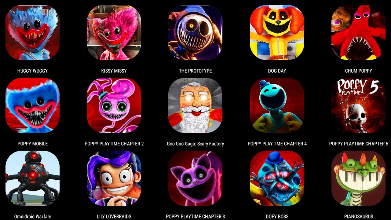 Poppy Playtime Chapter 5 V 0.0.5 Mobile,Poppy Playtime Chapter 1 2 3 4 Gameplay,GOO GOO GAGA...