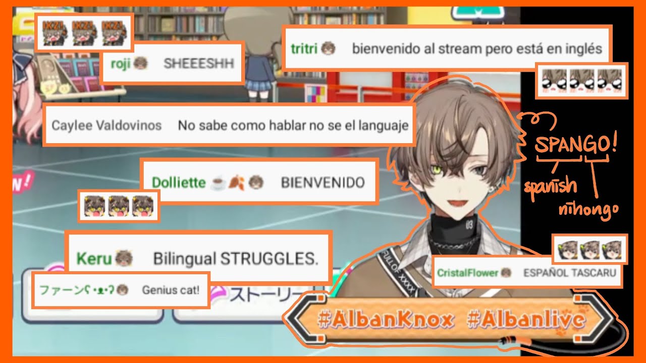 genius cat alban and his spangol struggles (full english translation) #albanknox 【NIJISANJI EN】