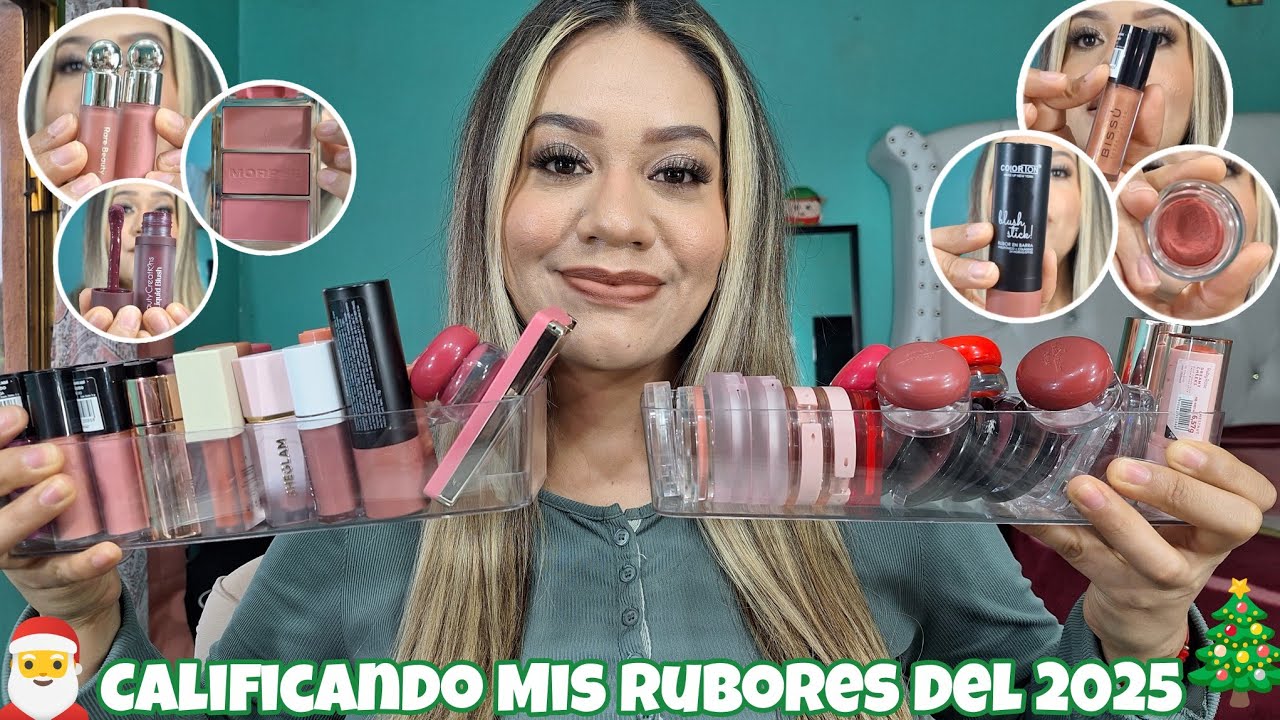 Calificando Mis Rubores del 2025 😍🫶🏼| Rare Beauty, Italia Deluxe, Bissú,etc...