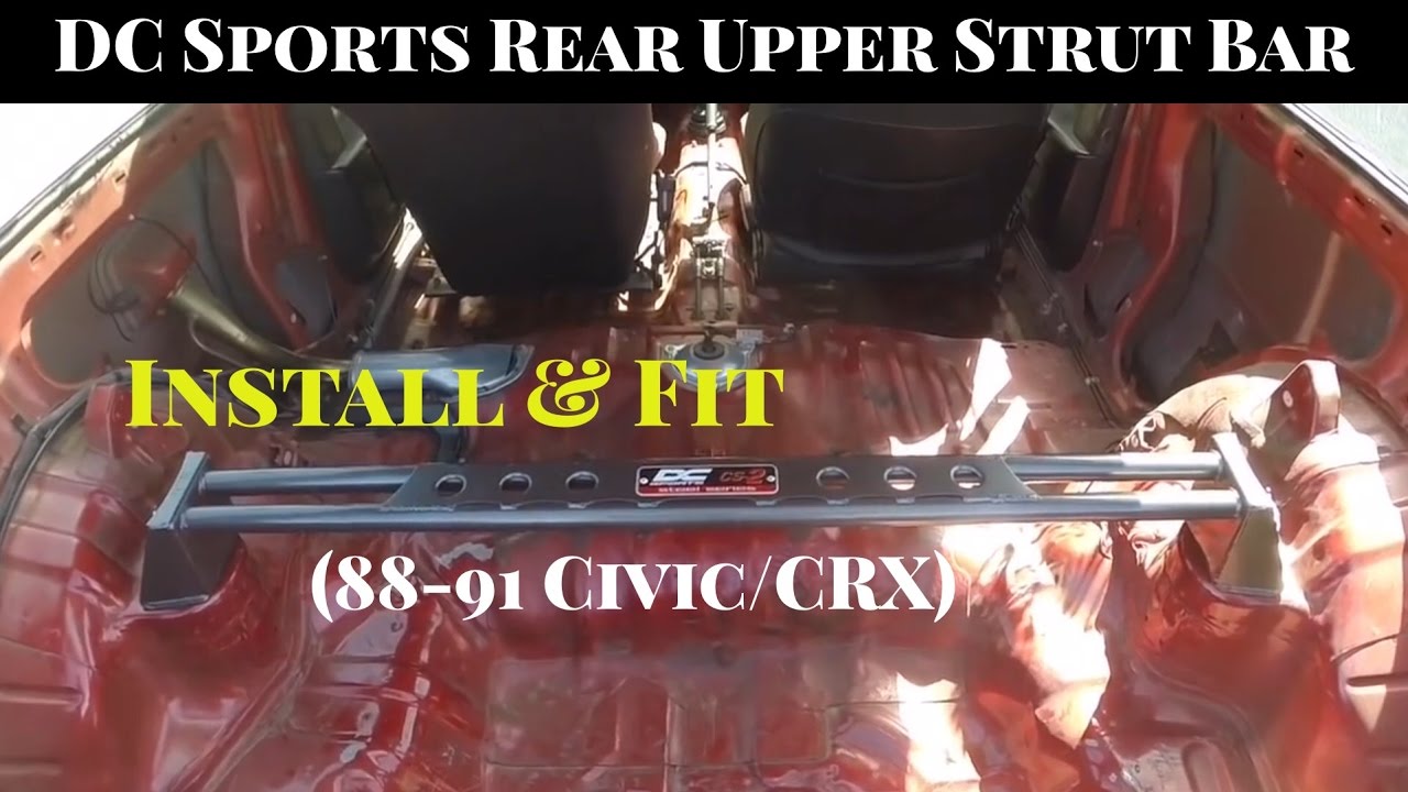 DC Sports Rear Upper Strut Bar for 1988-1991 Honda Civic CRX
