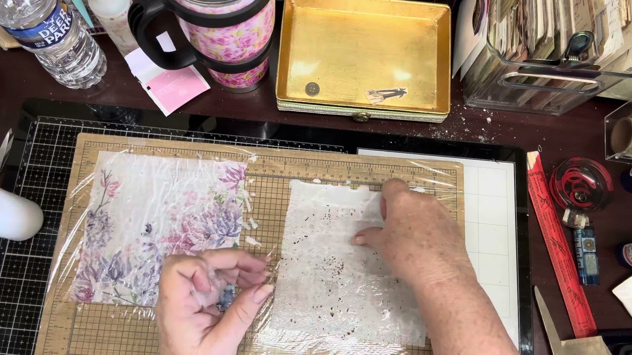 Faux vellum and rice paper
