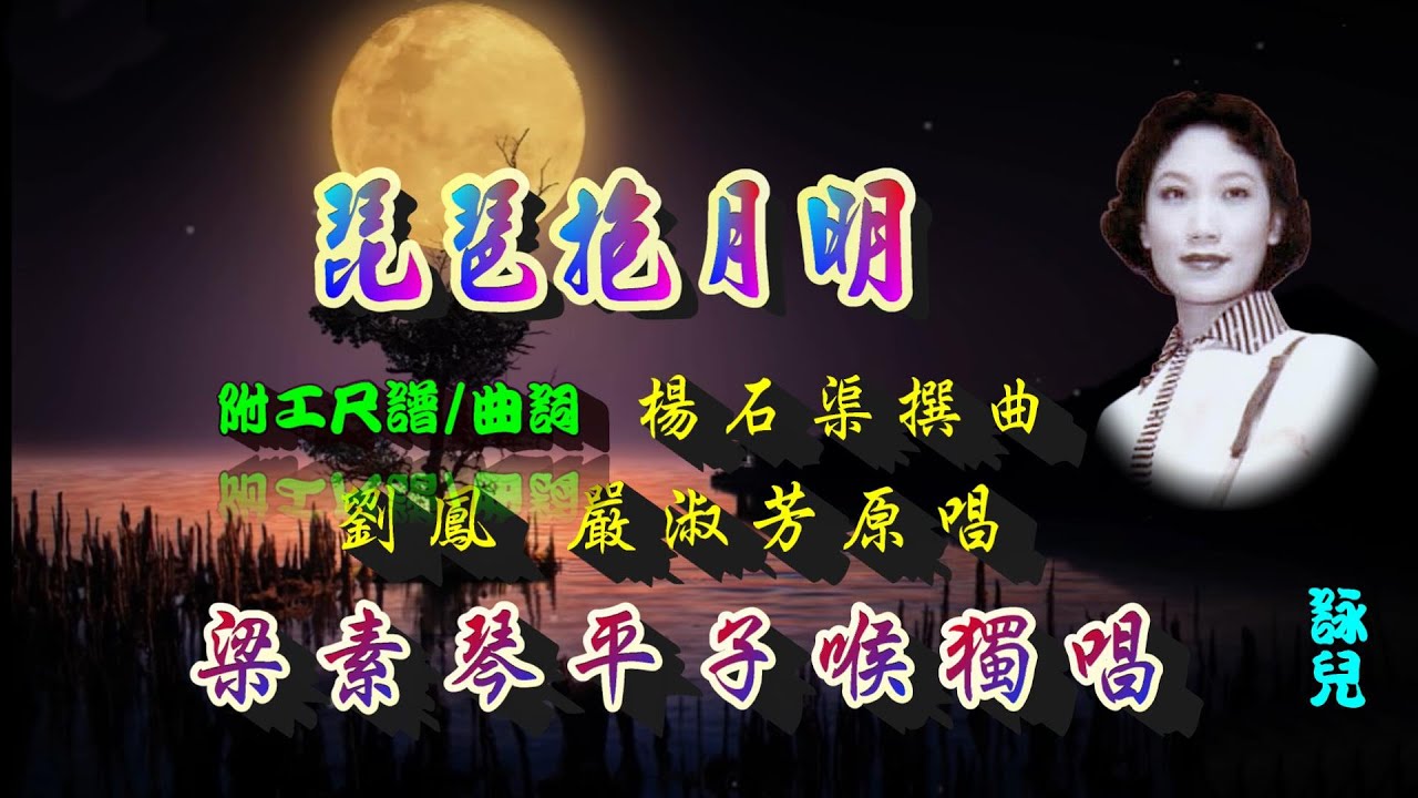 琵琶抱月明_梁素琴平子獨唱_附珍藏版工尺譜_曲詞留言區⬇️⬇️
