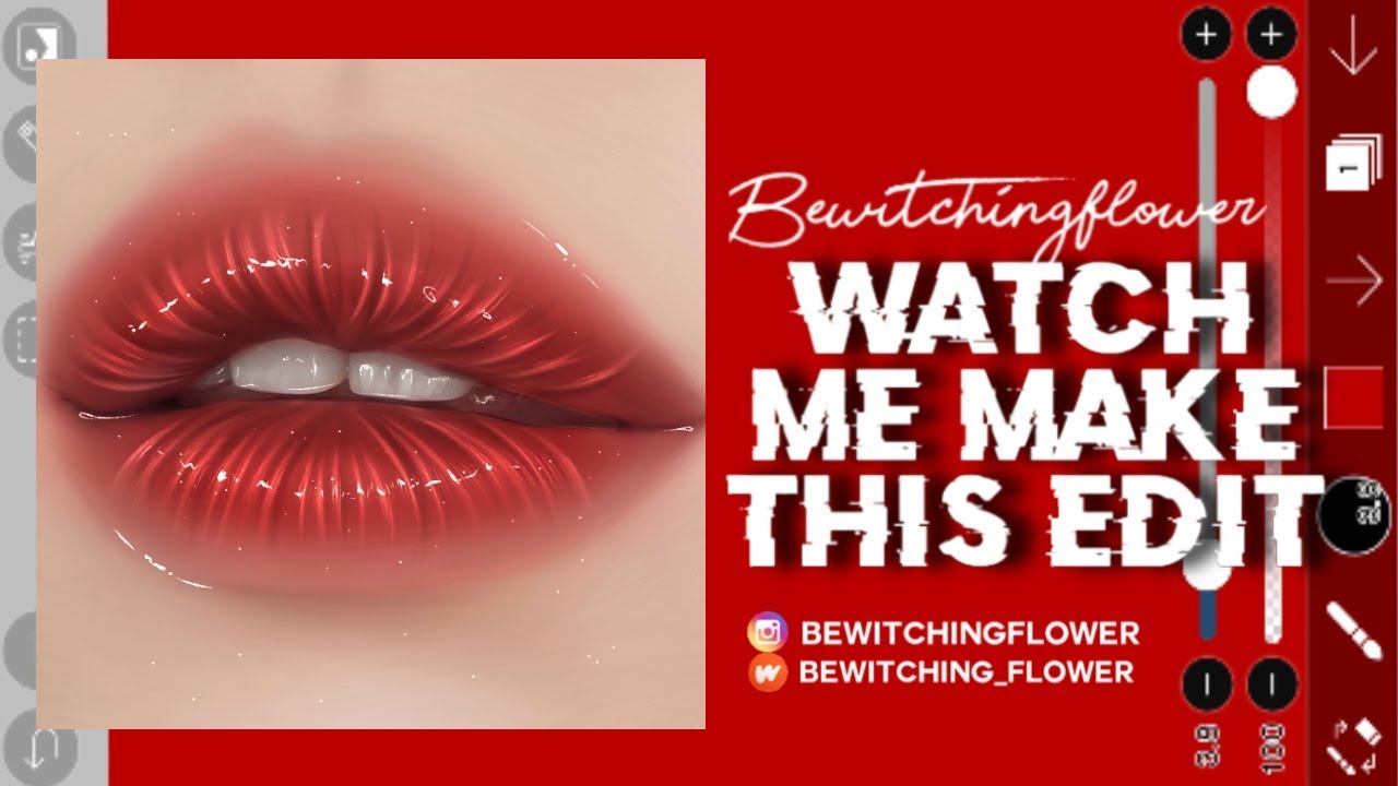 Watch me make this edit | Lips #1 | Ibispaint X | Bewitching Flower